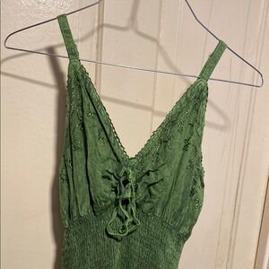 Green Embroidered Fairytale Dress